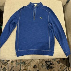 NEW Tommy Bahama Half-Zip Sweatshirt: Size Medium, Blue, Tags still on